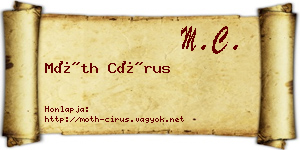 Móth Círus névjegykártya